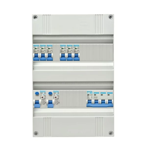 3F groepenkast 6xB16A + 2xALS 2P 30mA+ HFDS.4P